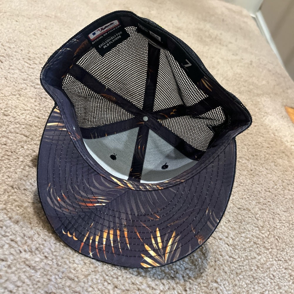 New Era Black and Gold Patterned Hat